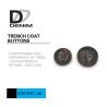 China Professional DTM Design Trench Coat Buttons 4 Holes Customized Engraved Logo wholesale