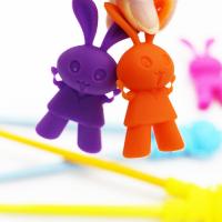 China Cartoon Rabit Shaped Silicone Helper Chopstick Head for Kid Training on sale