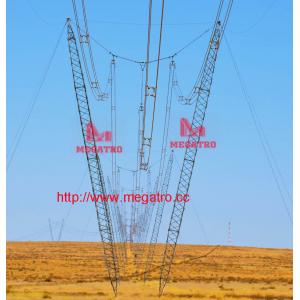 500KV guyed transmission tower with composite insulator