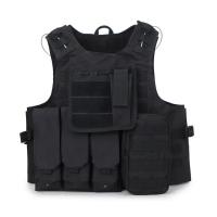 China 1000D Oxford Military And Police Equipment Black Molle Tactical Vest Plate Carrier on sale