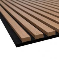China Flavorless Nontoxic Wood Veneer Wall Panels , Practical Wood Slat Panels Interior on sale