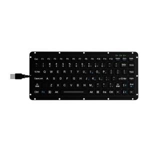 IP65 Silicone Rugged Keyboard Carbon On Gold Key Switch Technology With Backlight