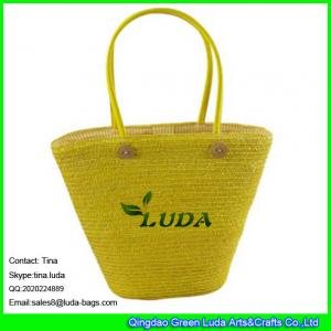 China LUDA online buy straw handbag beaded wheat straw handmade bag supplier