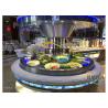 China Blue Led Display Restaurant Buffet Counter / Commercial Buffet Serving Table wholesale