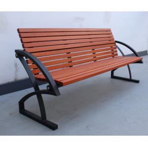 Glossy Matte Finish Solid Wood Garden Bench Seat With Back 1540mm Length