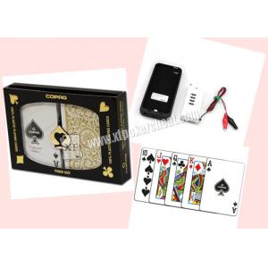 Brazil Copag Gold / Black 1546 Marked Poker Cards , Spy Playing Cards