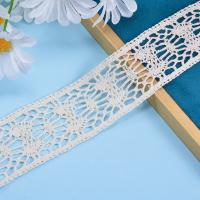 China White Cotton Lace Trim Embroidered Ribbon Crochet Lace Fabric Diy on sale