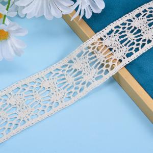China White Cotton Lace Trim Embroidered Ribbon Crochet Lace Fabric Diy supplier