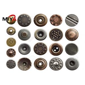 Smooth 19mm Zinc Alloy Metal Snap Buttons For Jackets