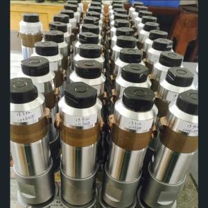 China Mouth Mask Earloop Ultrasonic Welding Transducer 20KHz Vibration Sensor With Booster wholesale