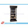 Fashionable Black Solid Wooden Display Racks SGS For Wine Presenting