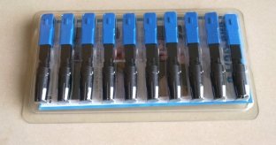 Tipo rápido conector rápido óptico de la cubierta del SC UPC 60m m del conector del montaje de campo de FTTH de la fibra