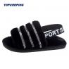 China 1D0005 Outdoor Winter Lady Fluffy Fur Sliders Slipper wholesale