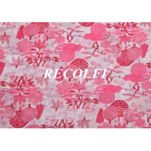 Pink Floral Printed Bikini Bondi Shiny Repreve Swimwear Fabric Washable