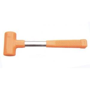 Orange Dead Blow Hammer , Rubber Hammer Mallet Tubular Shaft Easy Operation
