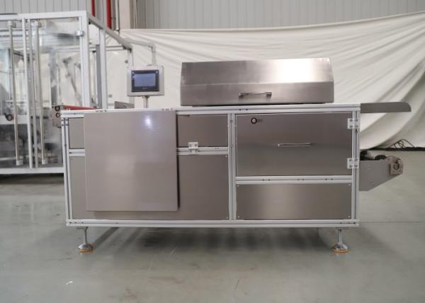 Semi Automatic Servo Feeding Overwrapper Machine Flat Seal Tray
