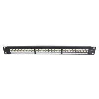 China Rack Mount UTP RJ45 Network Patch Panel 19 Inch 1U CAT6A 24 Port 48 Port on sale