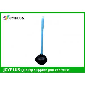 China Durable Bathroom Cleaning Accessories Black Toilet Plunger With Plastic Handle supplier