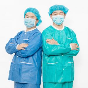 Button Closure XL Medical Scrub Suits For Professionals Nurse