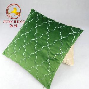 China Wholesale solid velvet fabric cushion home decoration velvet quilted cushion cover supplier