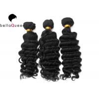 China Brazilian Virgin Human Hair, Natural Black Deep Wave Hair Weft Of 100 Gram on sale