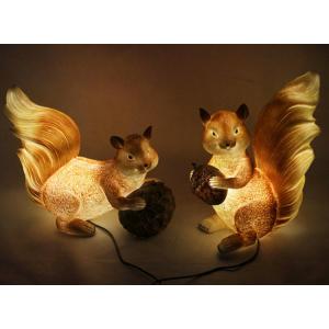 A pair of squirrel Lawn lights garden resin animal lamp park scenic lawn decoration cartoon landscape