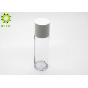 China Clear Round PETG Material Empty Conditioner Bottle 110ml With White Screw Cap wholesale