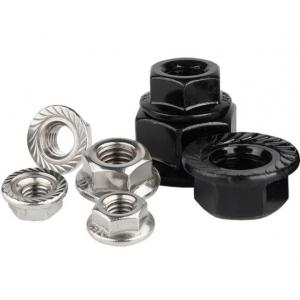 China Stainless Steel Flange Nut General Industry M4 M5 M6 M8 M10 M12 Black Yellow Hexagonal supplier