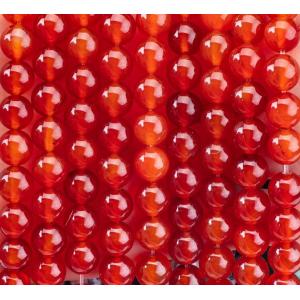 Red Agate 8mm Natural Carnelian Gemstone Round Beads For Party Jewelry