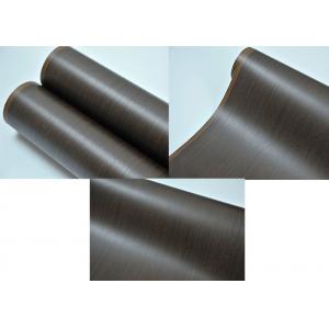 China Emboss Pvc 3D Membrane Foil Roll Black Wood Grain 1400mm Width supplier