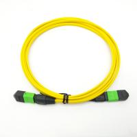 China MPO-MPO female MPO MTP cable SM 12 core patch cord yellow cable 10M on sale
