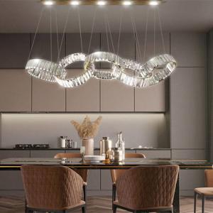 Ceiling Crystal Nimbus Ring Chandelier 99W LED High Bearing Capacity