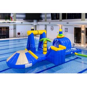 China Blue / Yellow Surfing Boy Inflatable Water Parks Durable PVC Multipurpose Course supplier