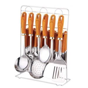 32pcs stainless steel  kitchen tool set & tablewares set&kitchenwares &yellow handle dinnerwares