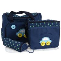 4 Pcs/Set Baby Diaper Nappy Bag Mummy Changing Mat +Bottle Holder Handbag Set