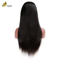 China Front Human Hair Lace Wig Straight 100% Virgin Peruvian on sale