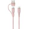 China 2025 3-in-1 Silicone Charging Cable 1m USB A to Lightning USB C Triple Cable for iPhone 15/14/Android/Samsung wholesale