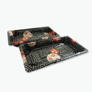 OEM PS Plastic Disposable Sushi Tray With Anti Fog Lid