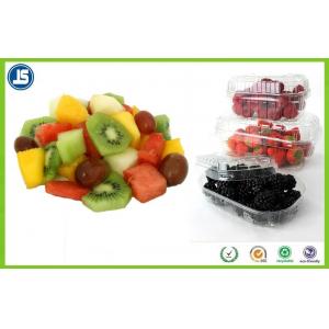 China Collapsible Plastic Blister Packaging 4 Compartments Spring Basket PP Fruit Tray supplier