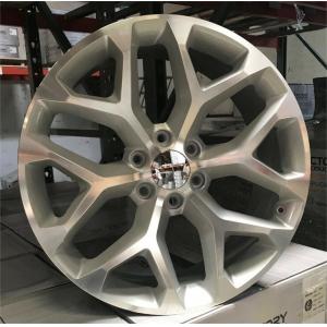 Fits 24" X 10" Snowflake Silver Machine Wheels Rims For Chevy Silverado Tahoe