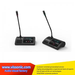 China Digital Gooseneck Wireless Conference Microphone ABS Material Black Color supplier