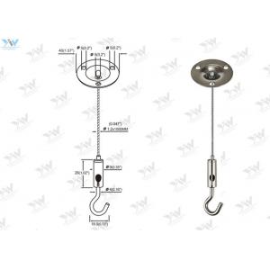 China Flexible LED Panel Light Suspension Kit / Light Hanging Kit Long - Lasting Quality supplier
