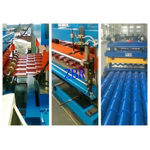 China Steel Profile Galvanized Roofing Corrugated Sheet Roll Forming Machine 1 Inch Chain Drive supplier