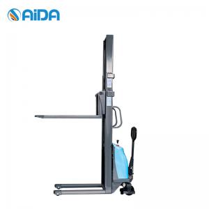 China flexible Semi Electric Walkie Stacker , Semi Electric Straddle Stacker 1.5 Tons supplier