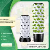 China 100L 10 12 6 8 Layers Tower Garden 80 Holes Hydroponic Growing System In Home on sale