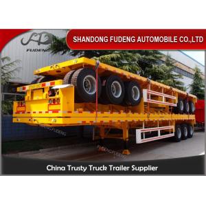 6 / 12 Wheelers Flatbed Container Trailer With ABS System BPW Brand Axle