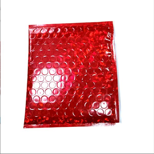 Secure Zipper Closure Metallic Bubble Zipper Bag With Multi-Size And Multi-Purpose