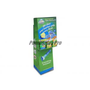 Temporary Cardboard Creative Point Of Purchase Displays Flat Packed For Toilet Cleaning Gel