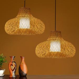 New Japanese Bamboo Ceiling Pendant Lights Handmade Retro Hanglamp Lighting(WH-WP-66)