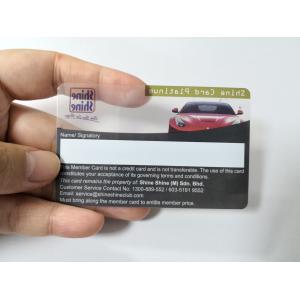 Transparent Plastic Business Cards Silkscreen Printing Size 85.6*54mm